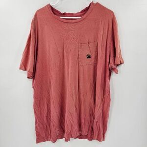 North face tshirt mens xxl red rust orange tee